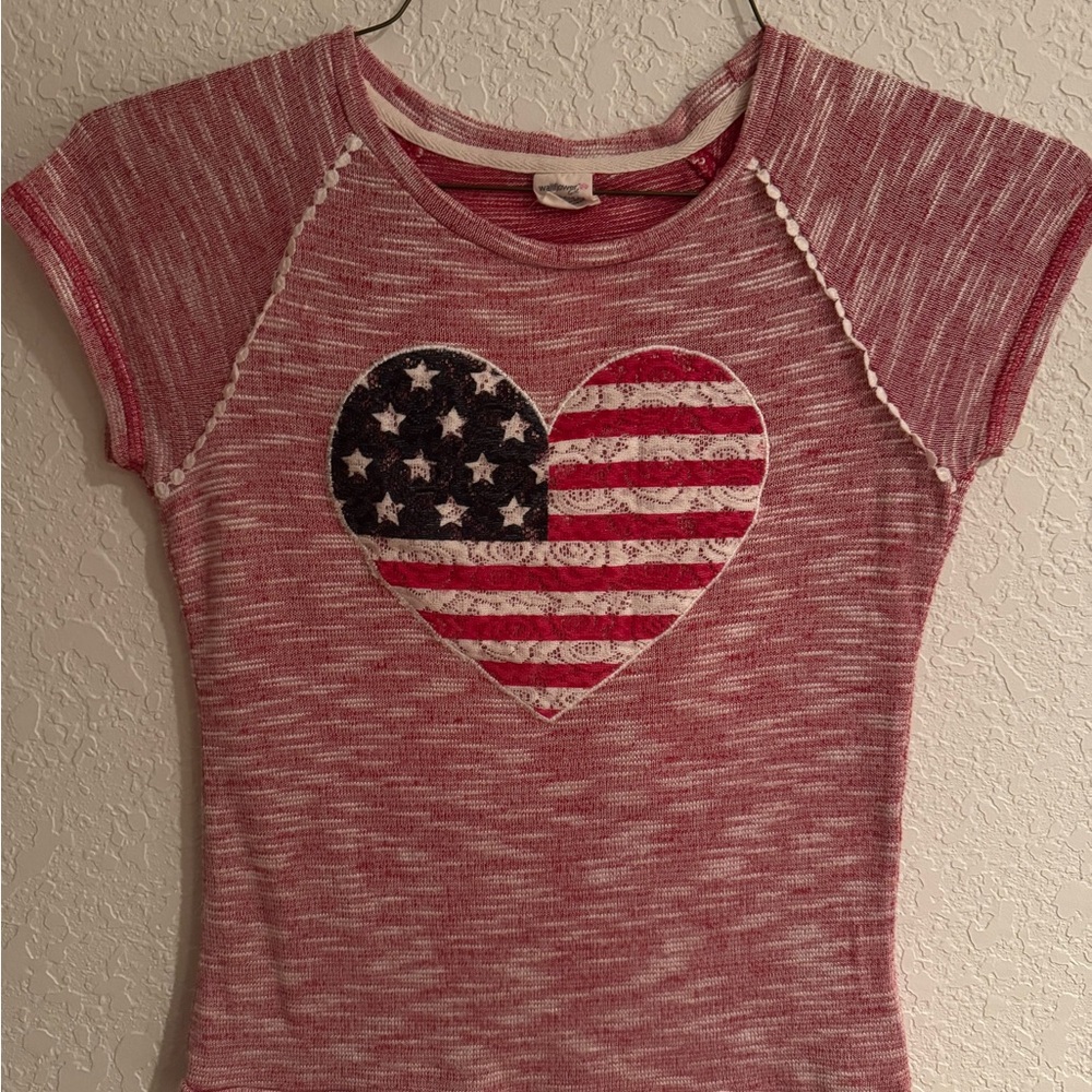 Wallflower Red and White Heart Tee